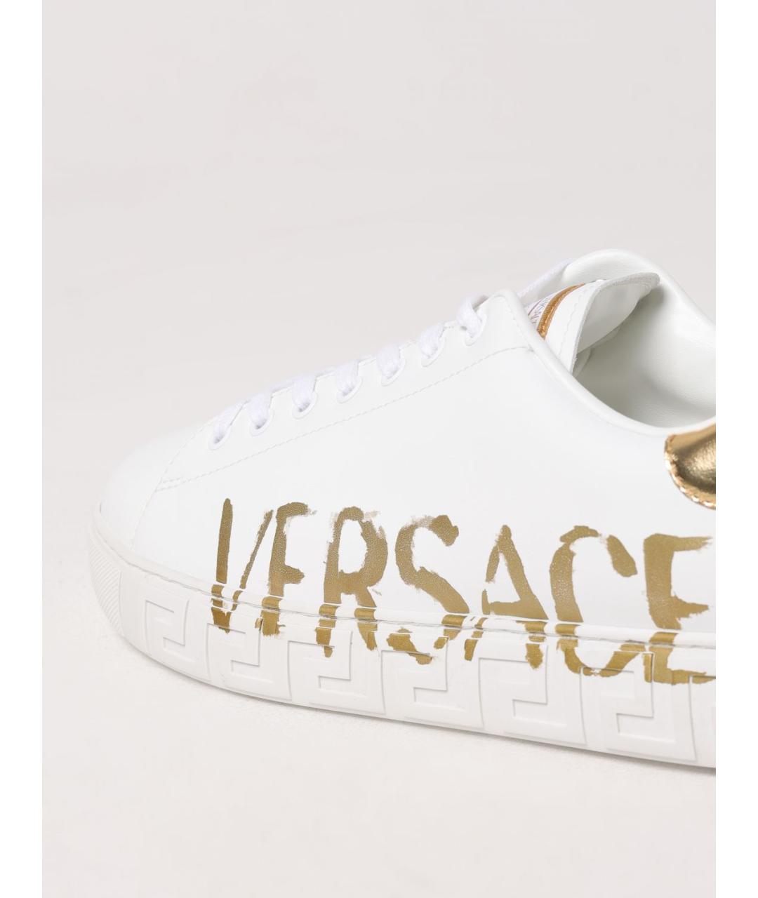 VERSACE Белые низкие кроссовки / кеды, фото 4