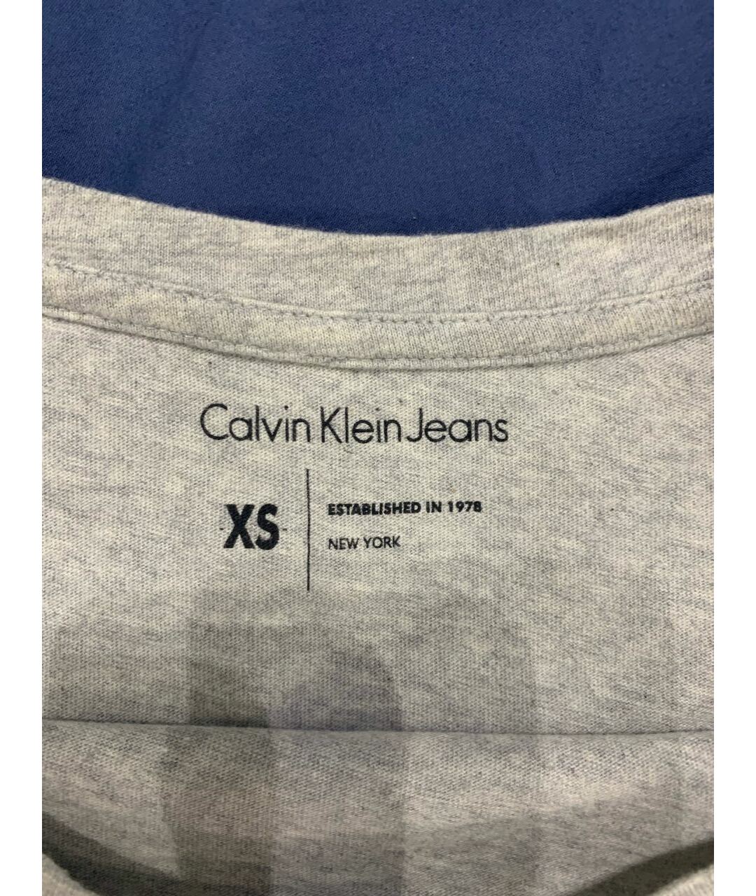 CALVIN KLEIN Серая хлопковая футболка, фото 2