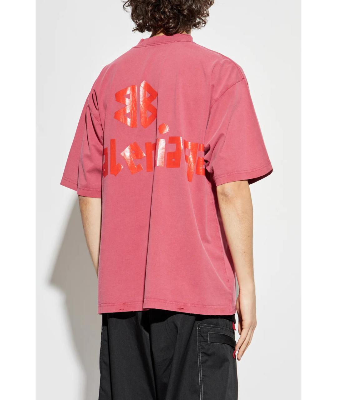 BALENCIAGA Розовая футболка, фото 3