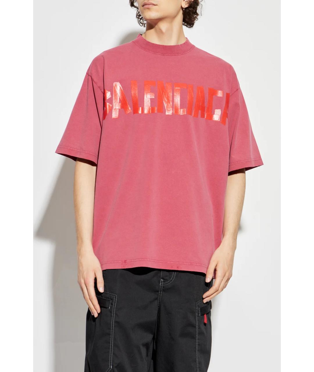 BALENCIAGA Розовая футболка, фото 4