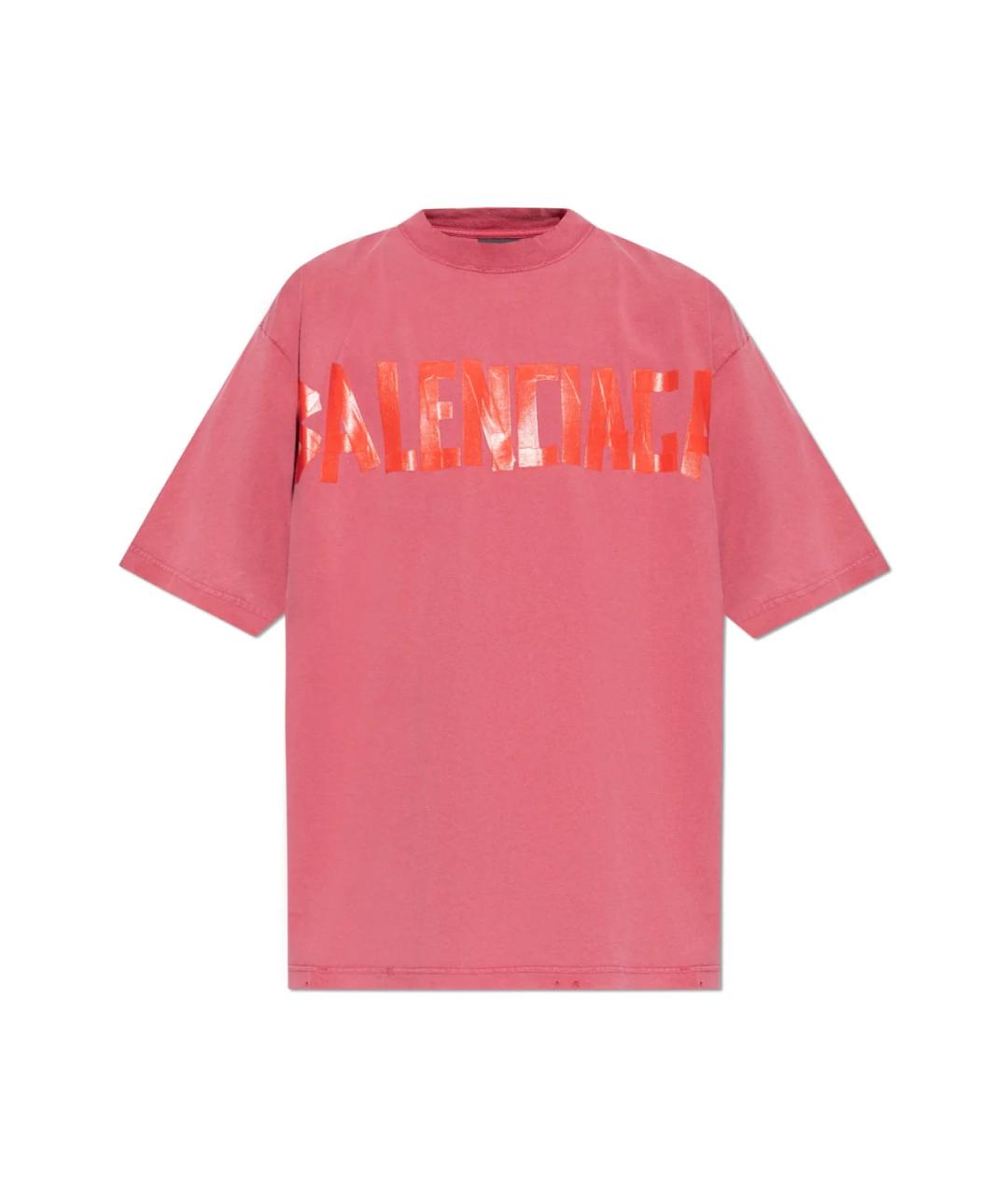BALENCIAGA Розовая футболка, фото 1