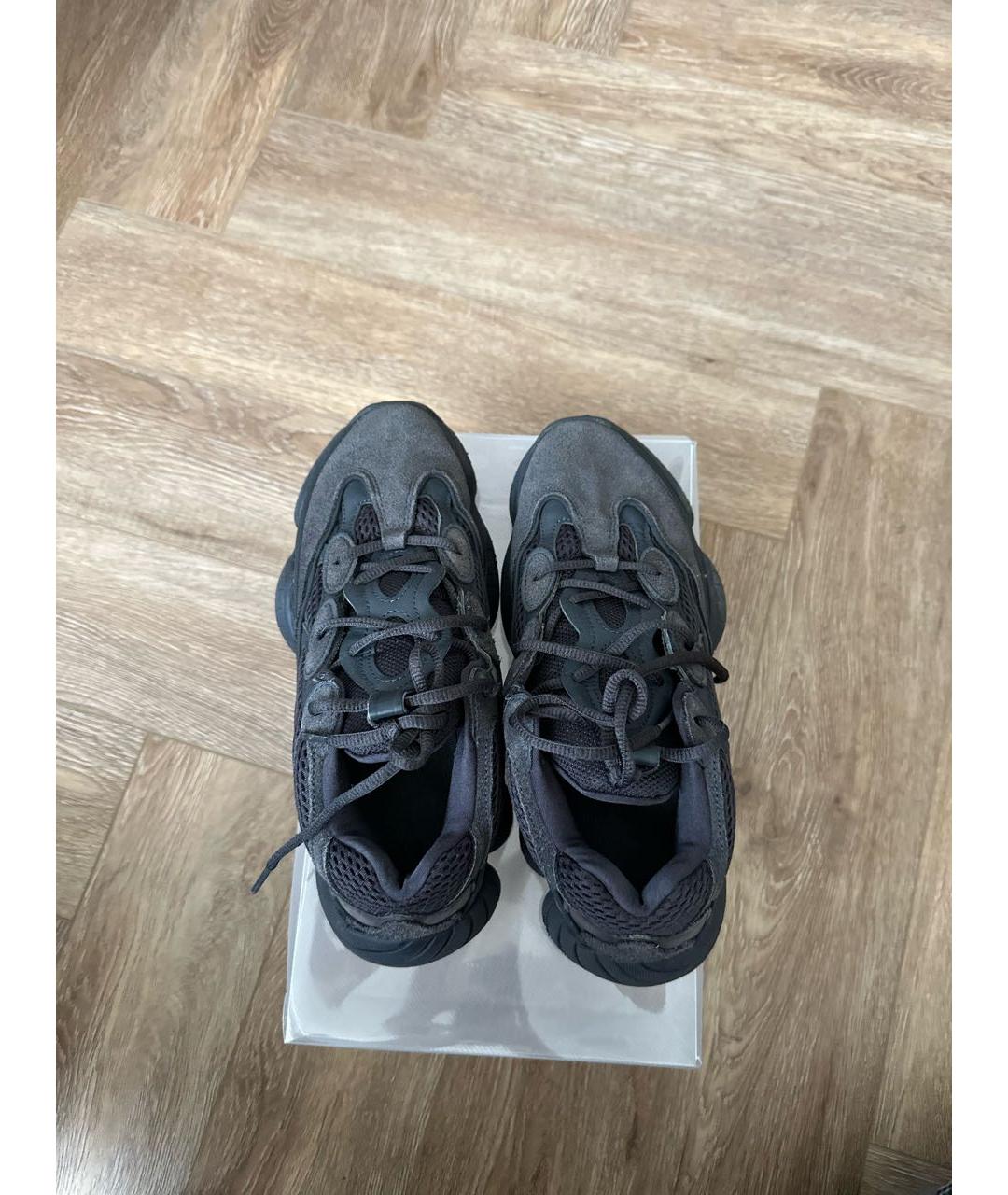 ADIDAS YEEZY Черные замшевые кеды, фото 3
