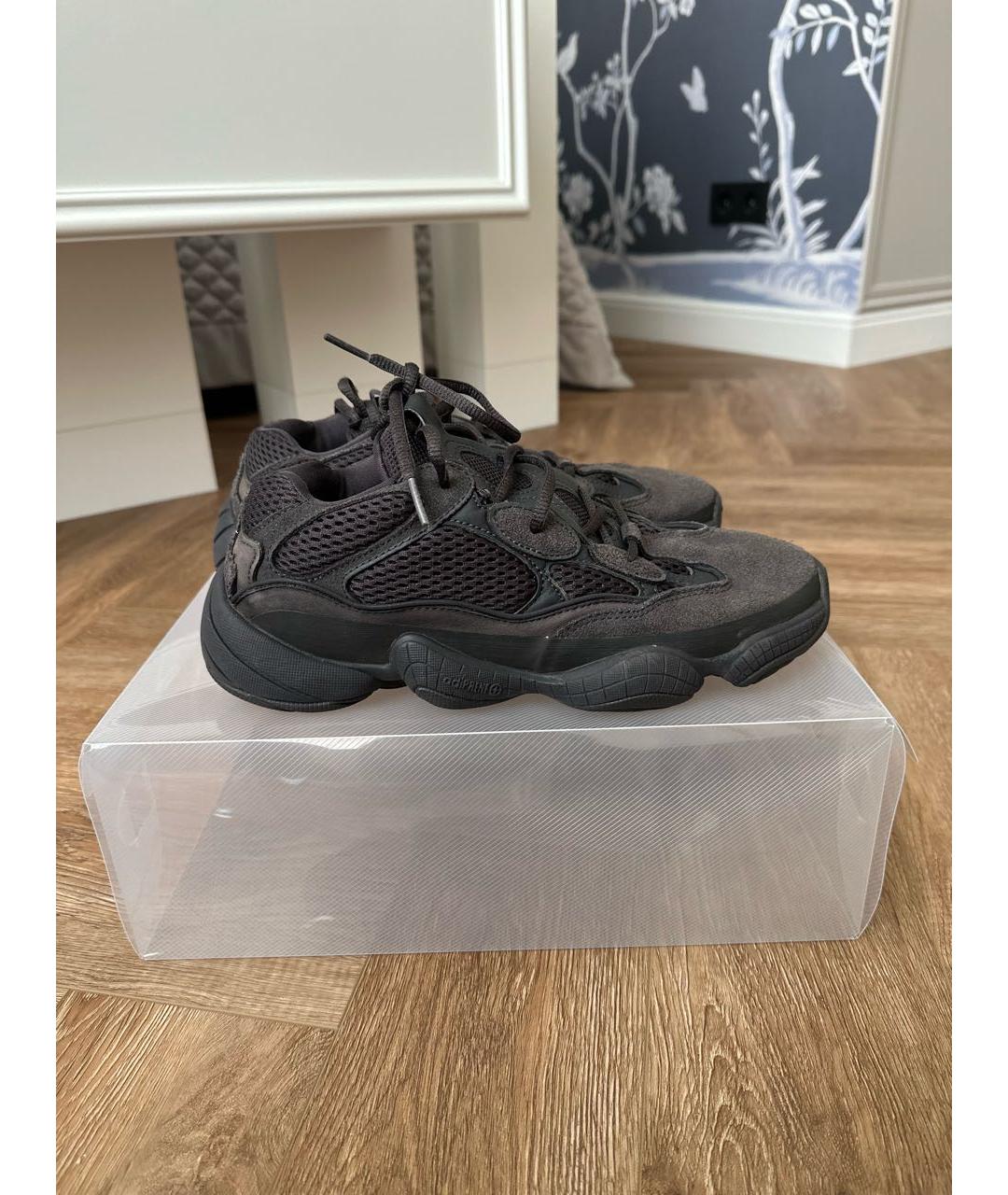ADIDAS YEEZY Черные замшевые кеды, фото 9
