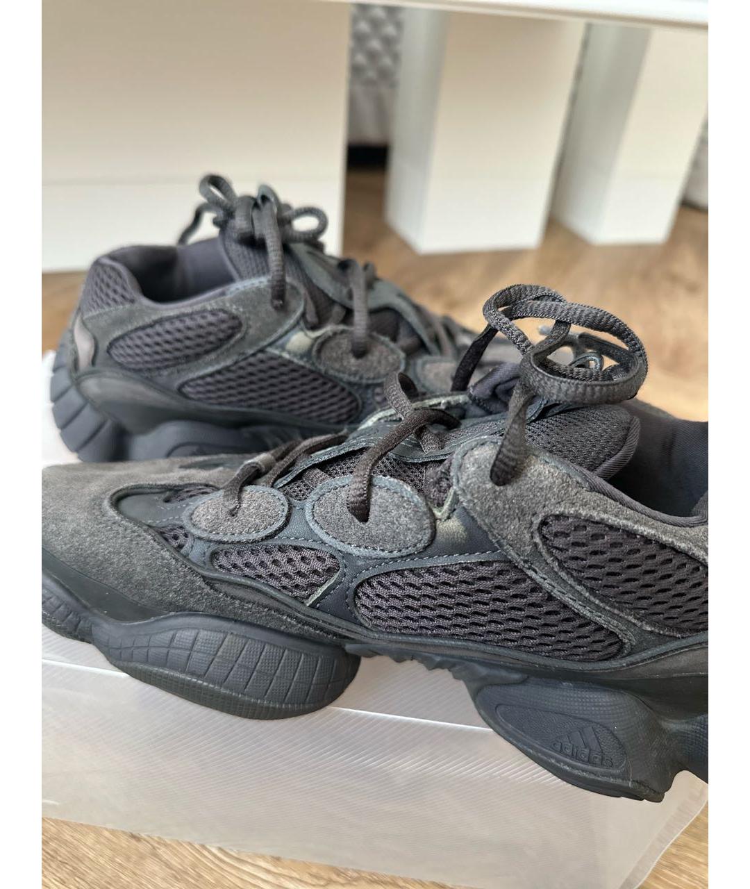 ADIDAS YEEZY Черные замшевые кеды, фото 6
