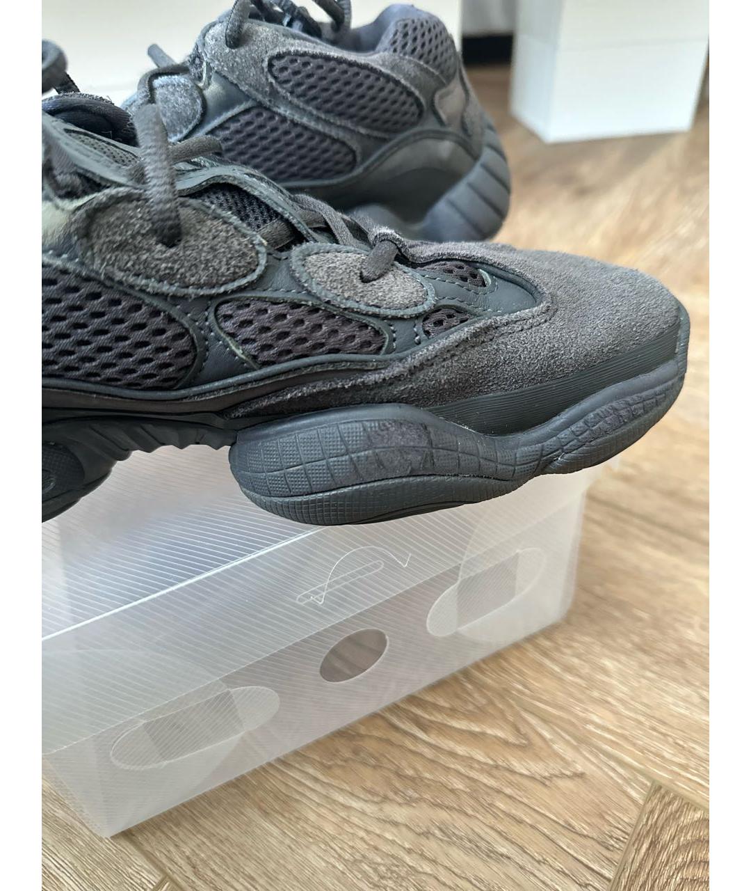 ADIDAS YEEZY Черные замшевые кеды, фото 7