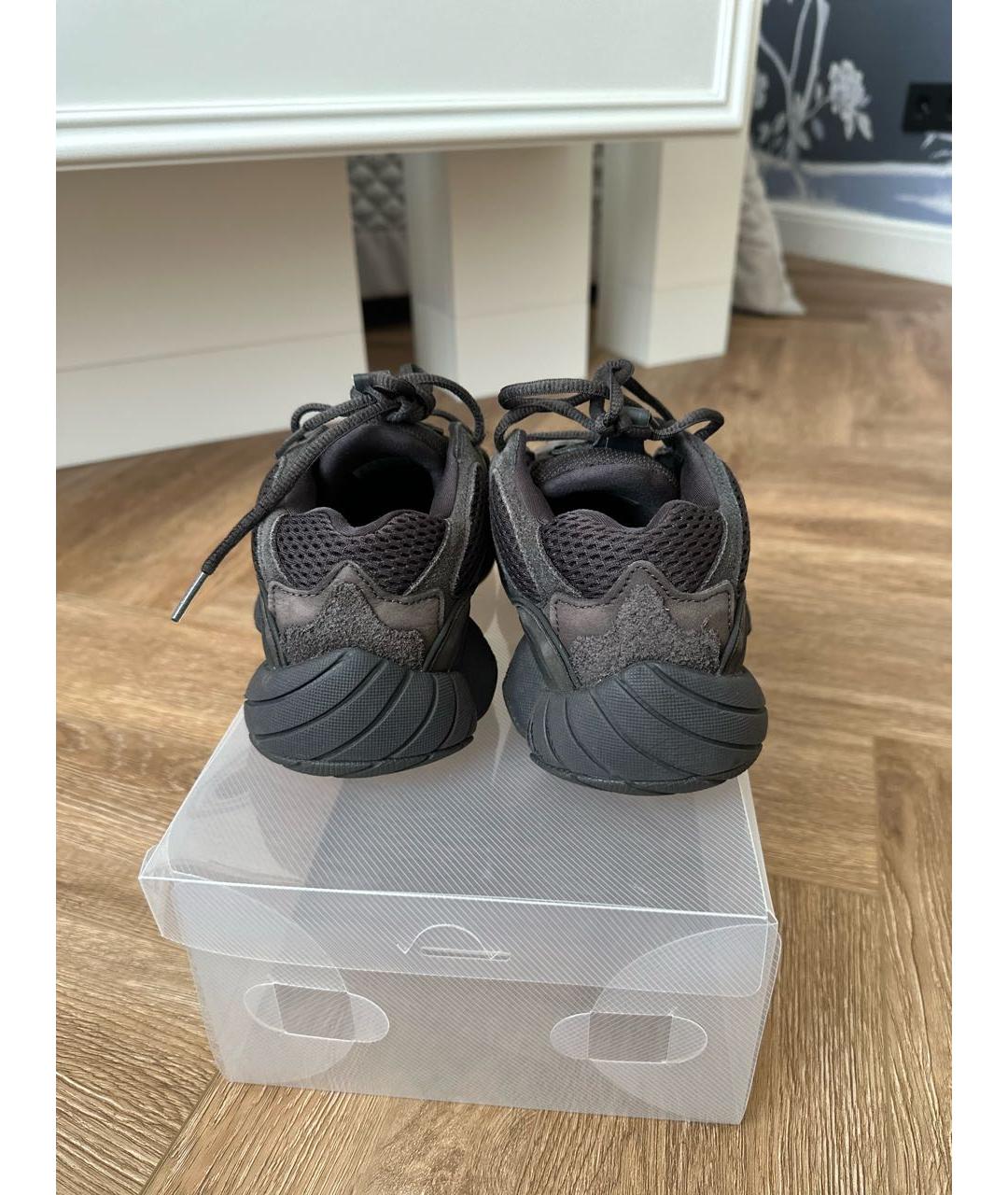 ADIDAS YEEZY Черные замшевые кеды, фото 4