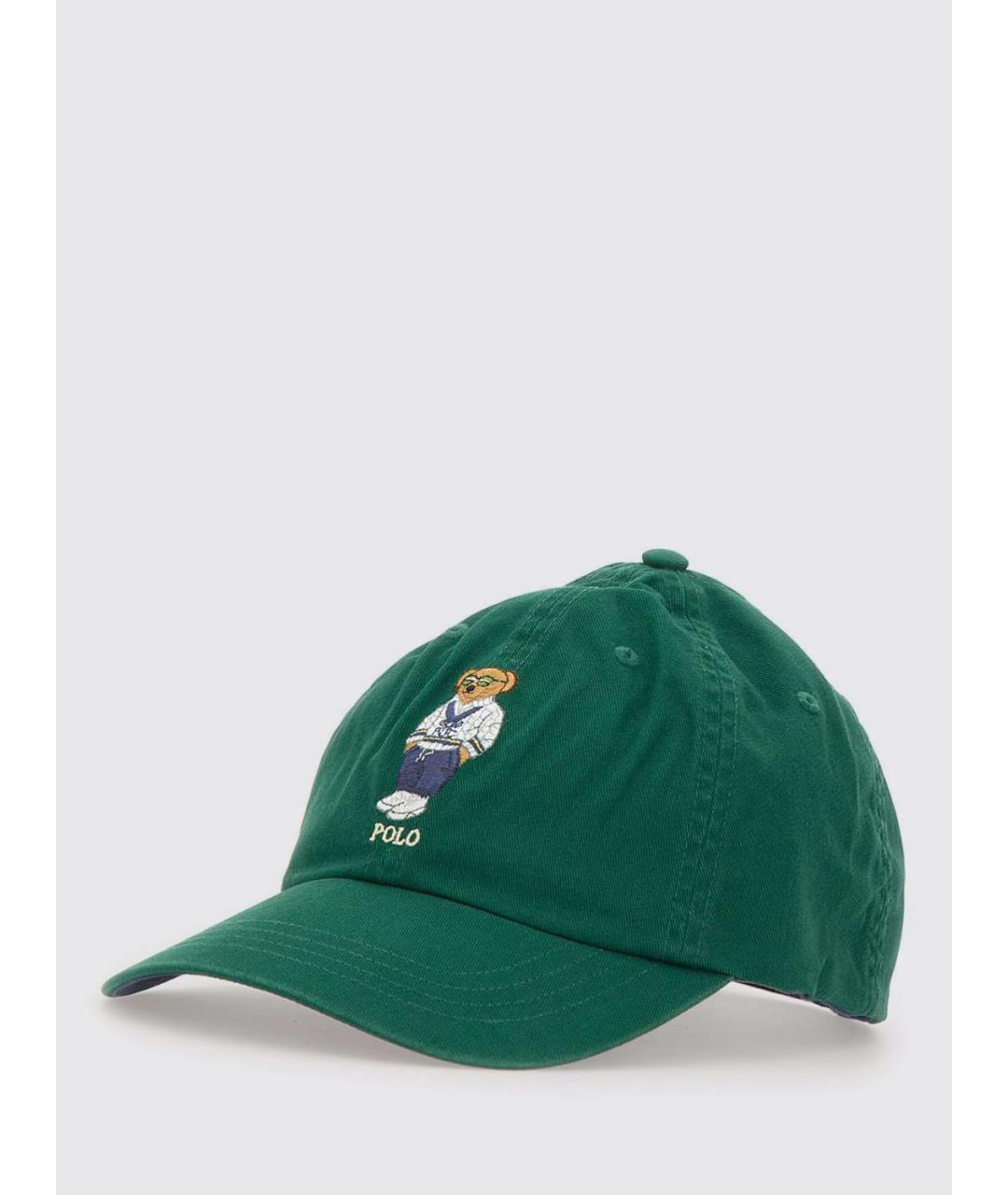 POLO RALPH LAUREN Зеленая хлопковая кепка/бейсболка, фото 3