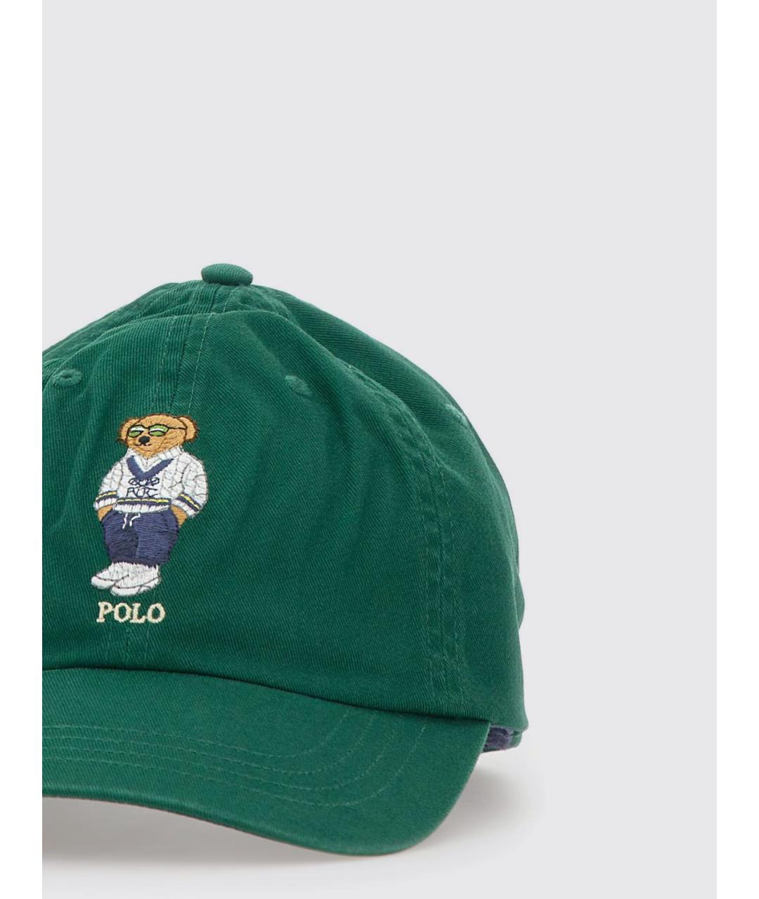 POLO RALPH LAUREN Зеленая хлопковая кепка/бейсболка, фото 2