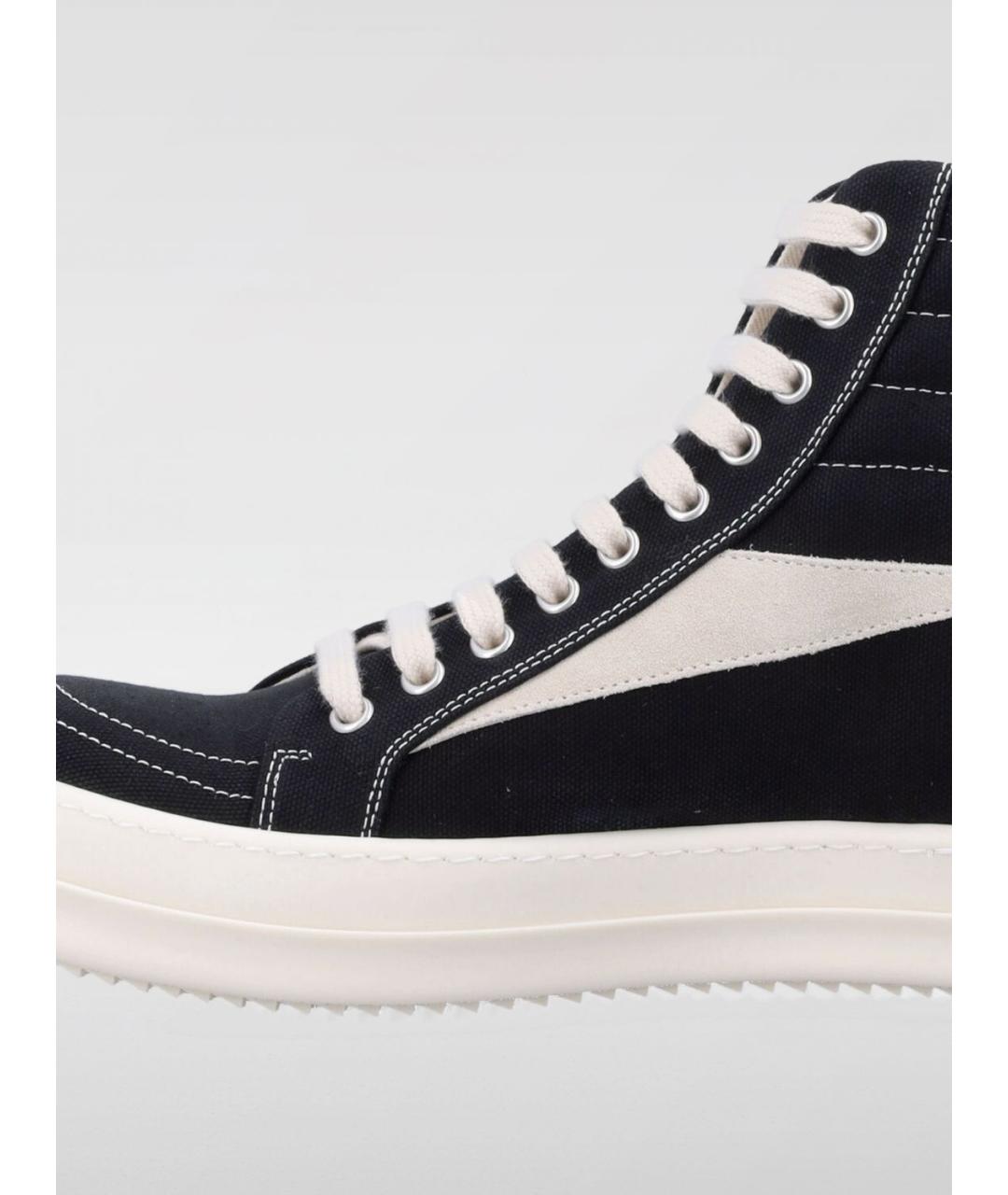 RICK OWENS DRKSHDW Черные текстильные кеды, фото 4