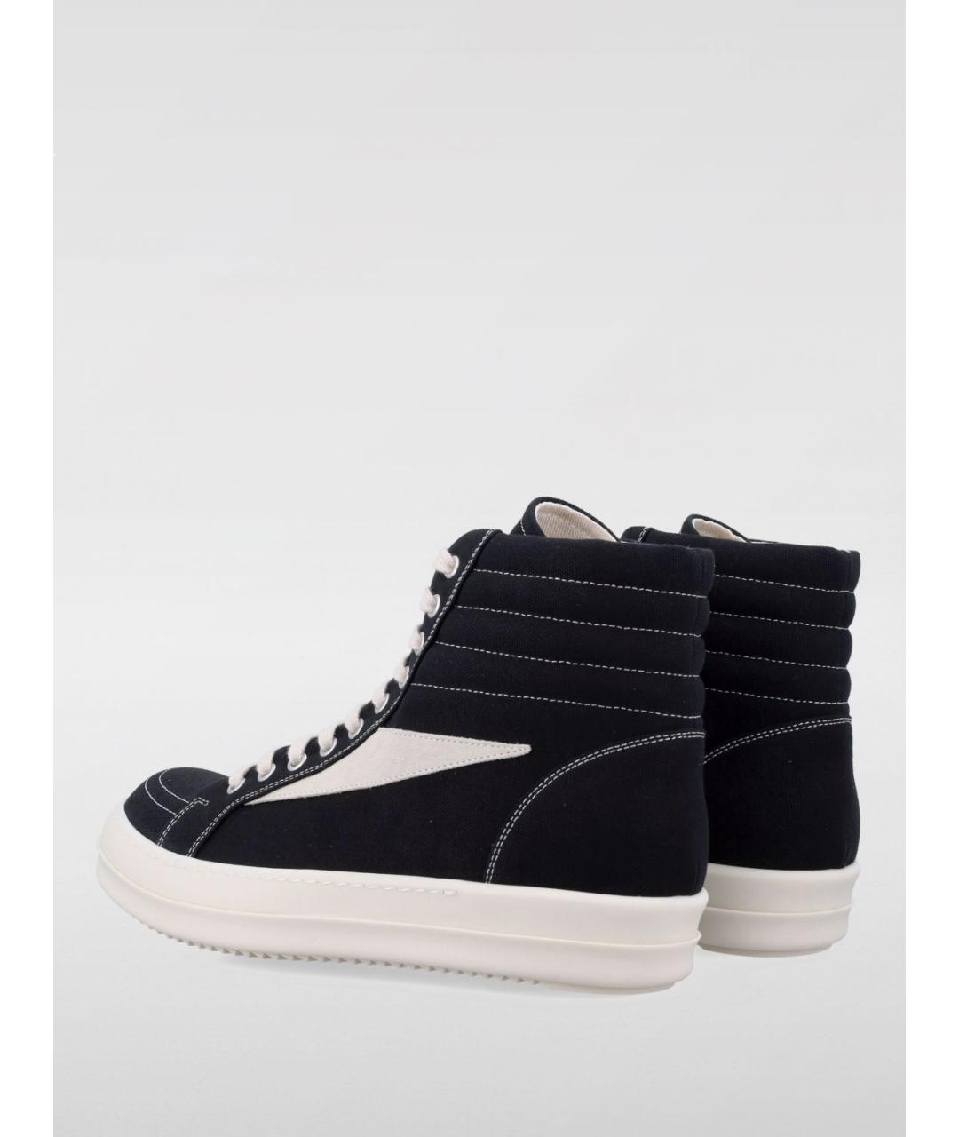 RICK OWENS DRKSHDW Черные текстильные кеды, фото 3