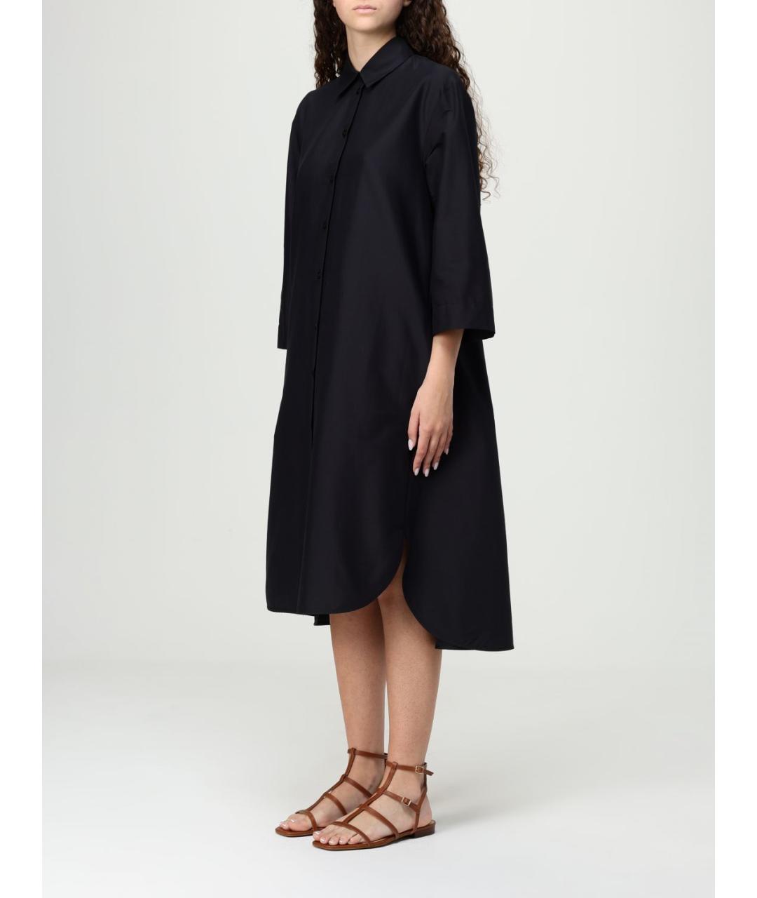 MAX MARA Черное хлопковое повседневное платье, фото 3