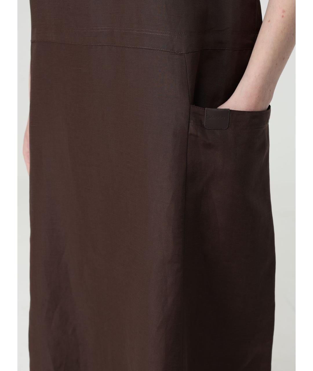 MAX MARA Коричневое повседневное платье, фото 4