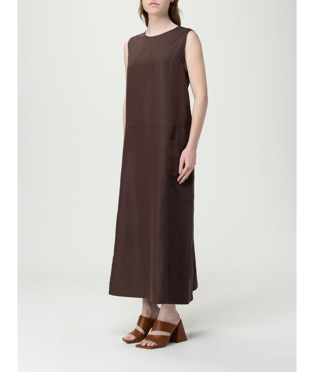 MAX MARA Коричневое повседневное платье, фото 3