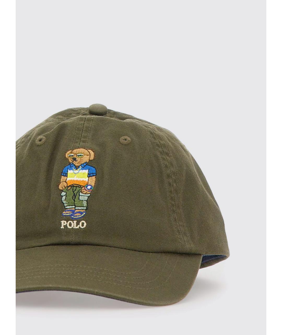 POLO RALPH LAUREN Зеленая хлопковая кепка/бейсболка, фото 2