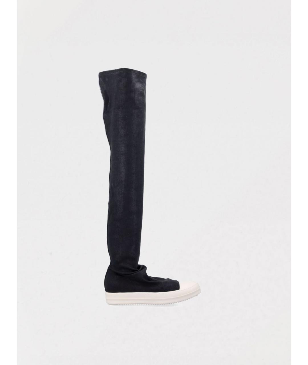 RICK OWENS DRKSHDW Черные текстильные кеды, фото 4