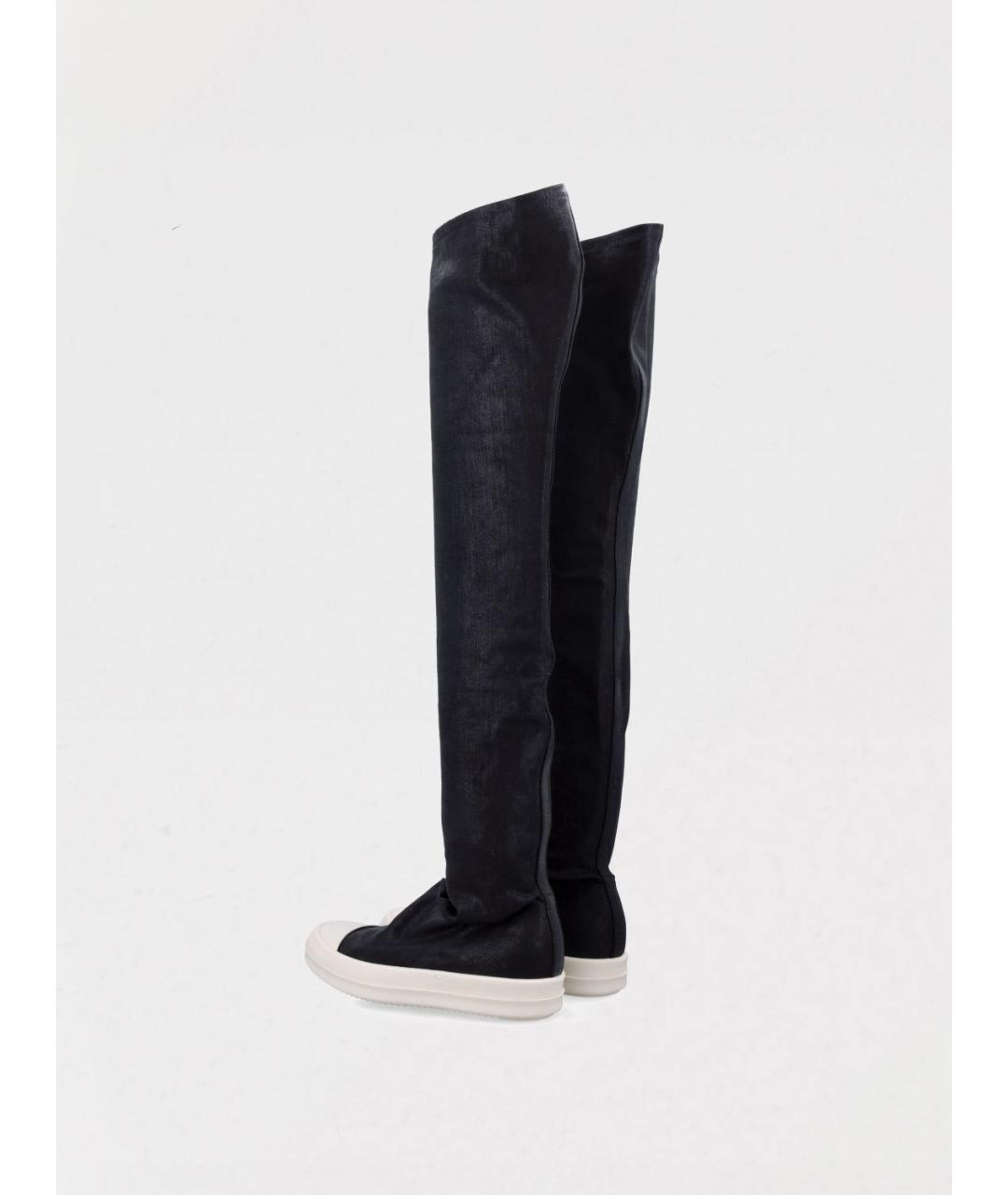 RICK OWENS DRKSHDW Черные текстильные кеды, фото 3