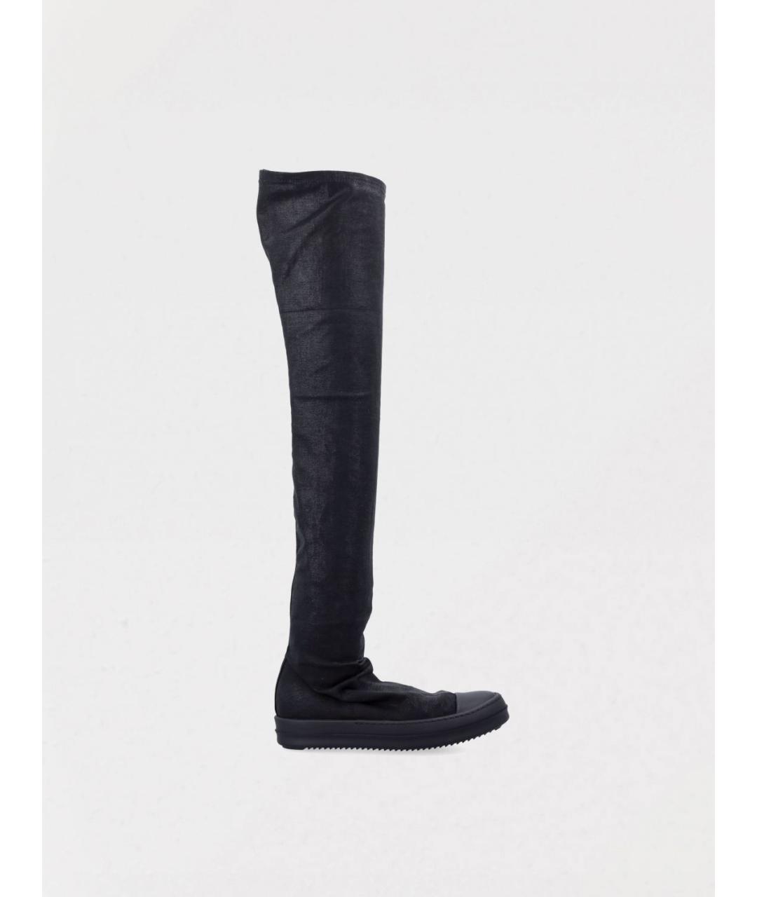 RICK OWENS DRKSHDW Черные текстильные кеды, фото 4