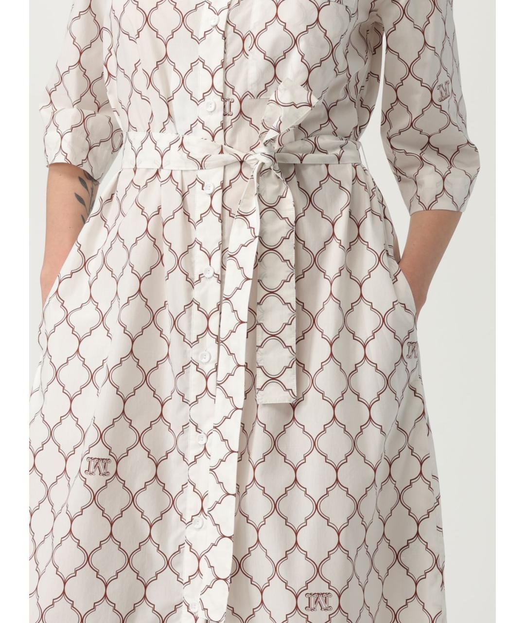 MAX MARA Белое повседневное платье, фото 4
