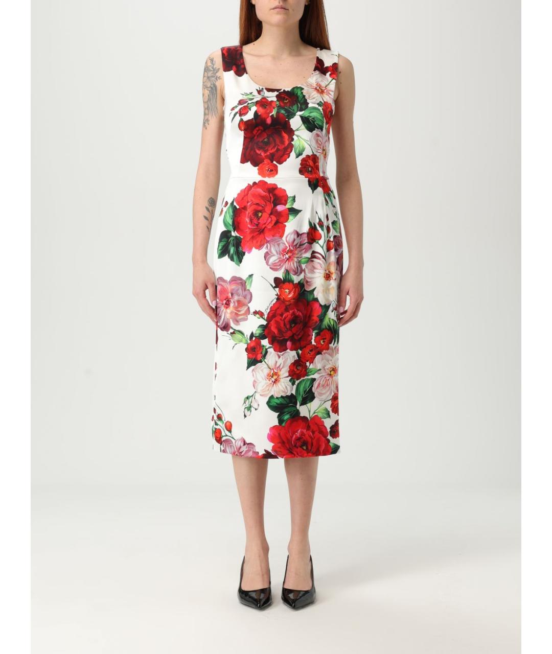 DOLCE&GABBANA Мульти вискозное коктейльное платье, фото 2