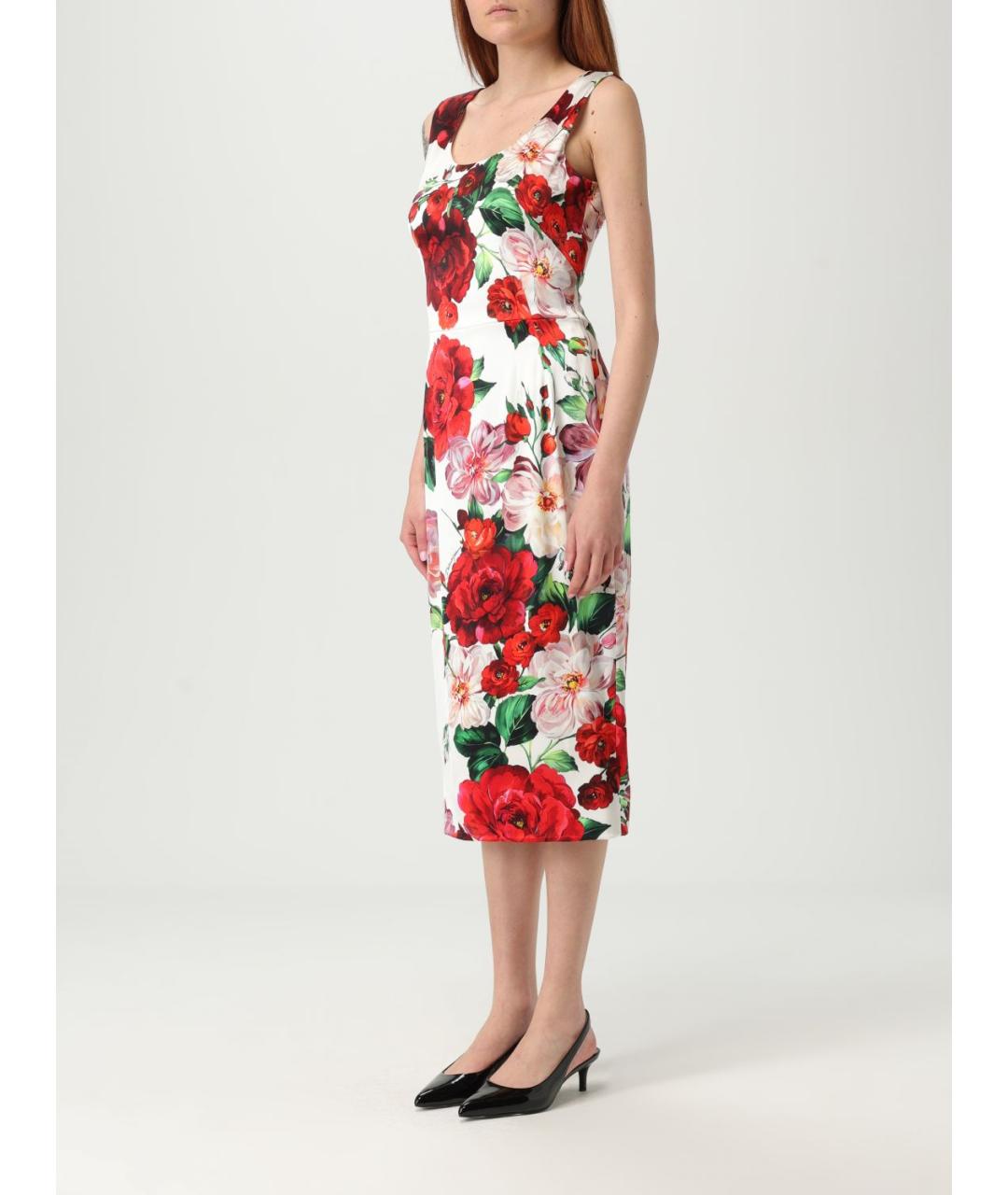DOLCE&GABBANA Мульти вискозное коктейльное платье, фото 4