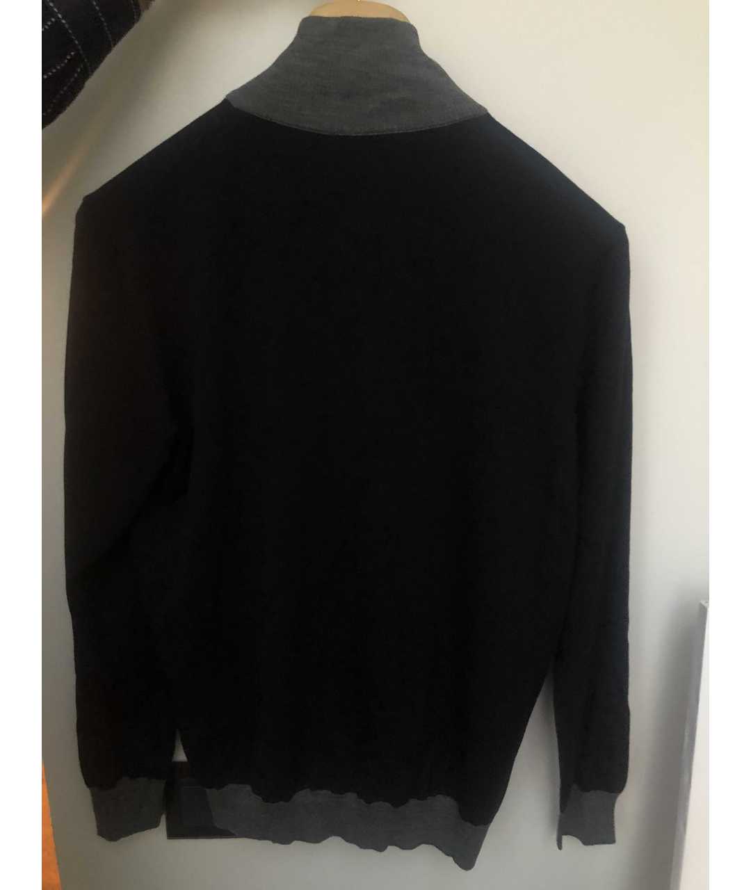 BILANCIONI Темно-синий шерстяной джемпер / свитер, фото 2