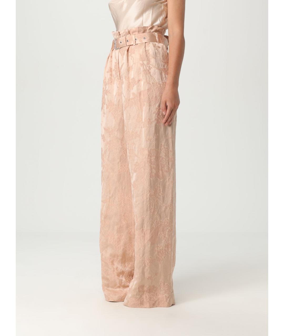 DRIES VAN NOTEN Розовые прямые брюки, фото 5