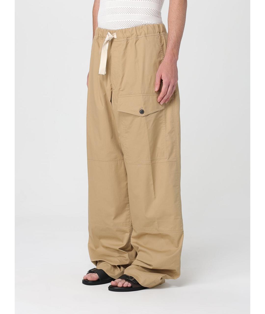 DRIES VAN NOTEN Бежевые хлопковые повседневные брюки, фото 5