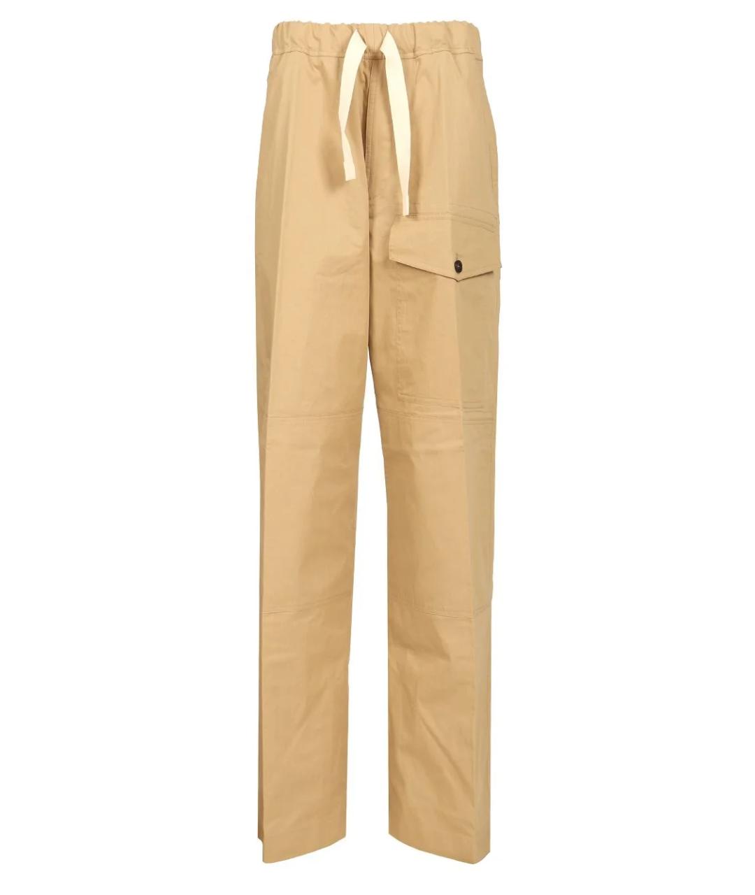 DRIES VAN NOTEN Бежевые хлопковые повседневные брюки, фото 1