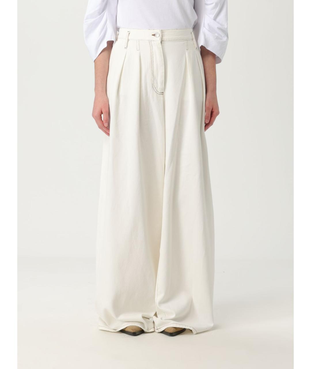 DRIES VAN NOTEN Белые брюки широкие, фото 6