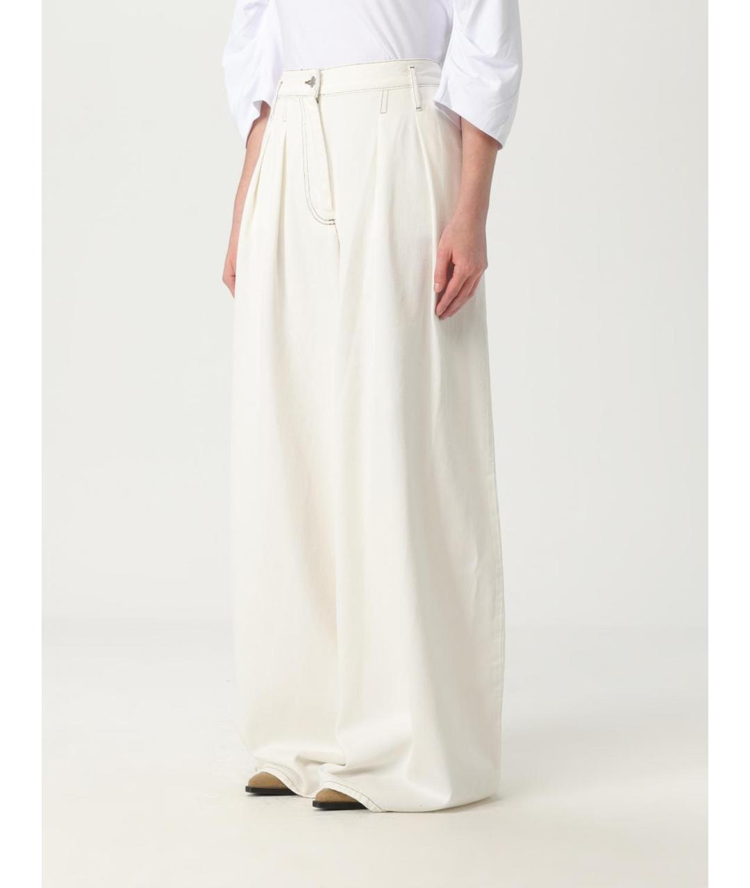 DRIES VAN NOTEN Белые брюки широкие, фото 4