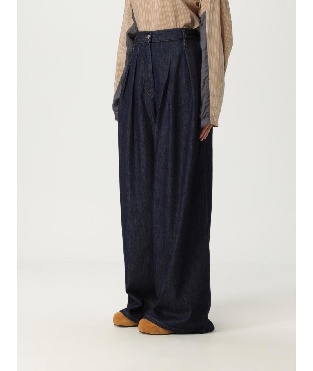DRIES VAN NOTEN Синие брюки широкие, фото 4