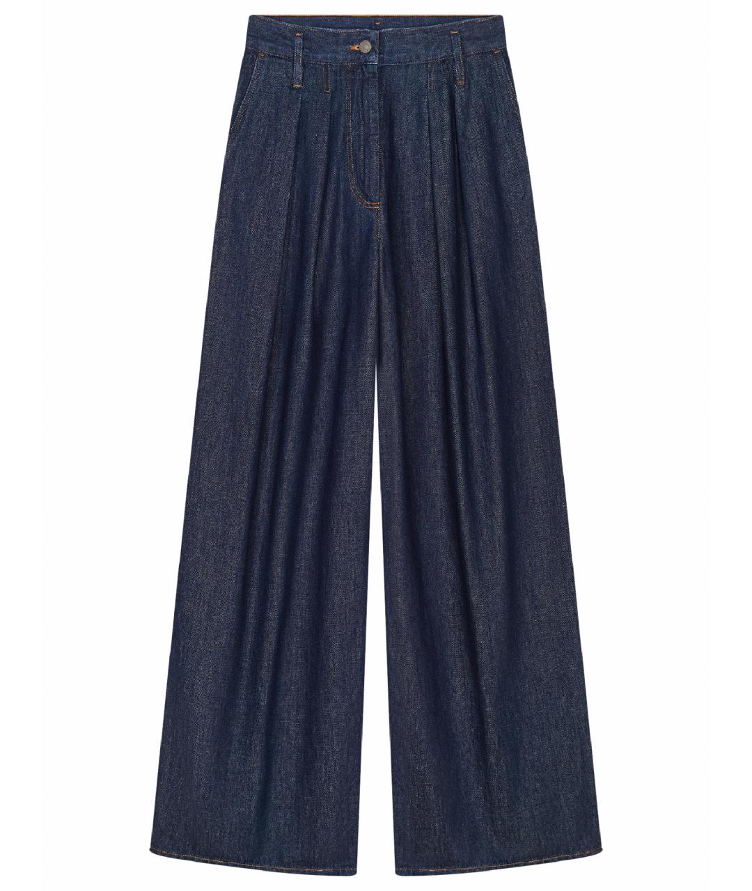 DRIES VAN NOTEN Синие брюки широкие, фото 1