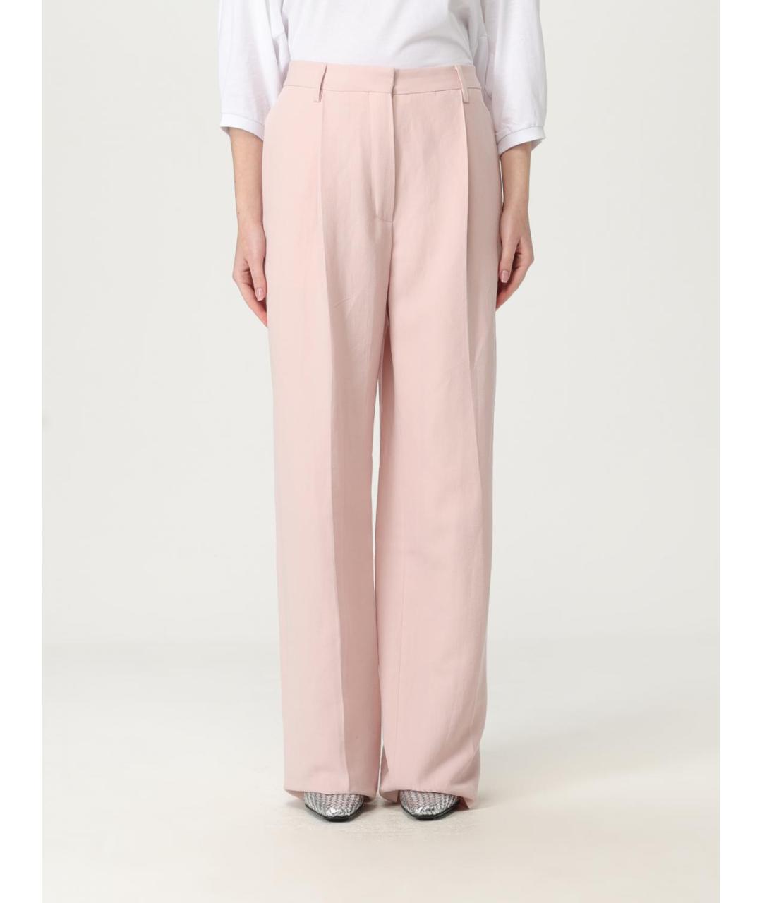 DRIES VAN NOTEN Розовые прямые брюки, фото 6