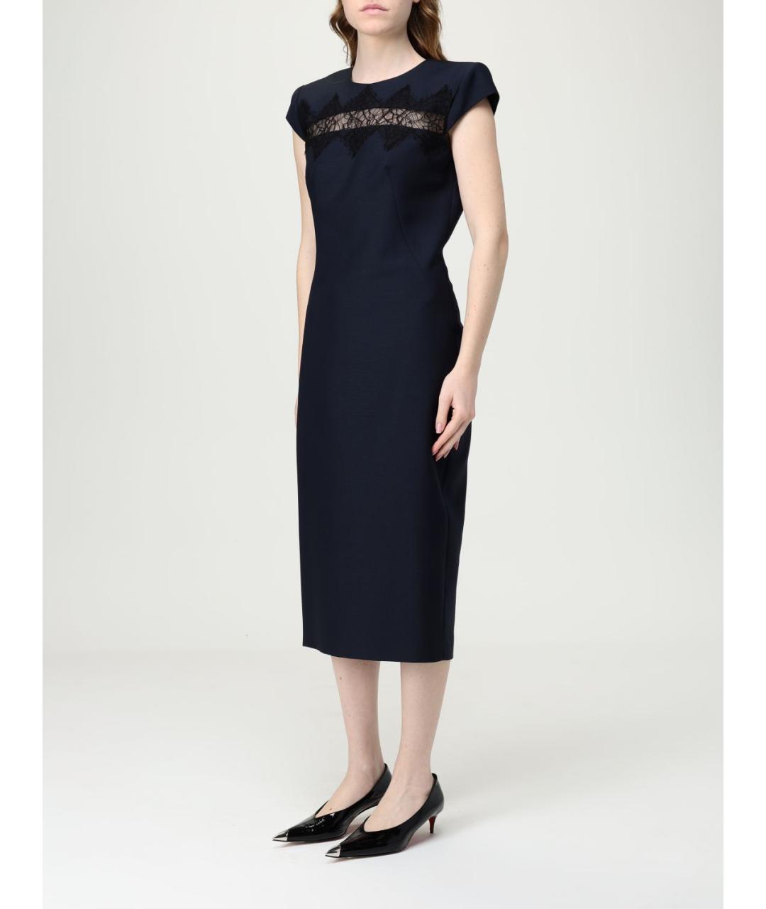 ALEXANDER MCQUEEN Синее повседневное платье, фото 4