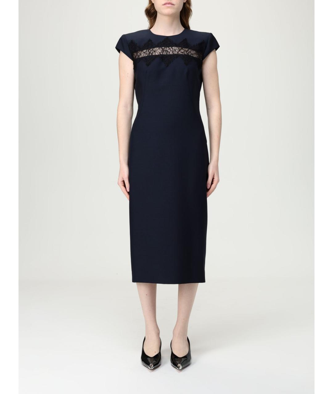 ALEXANDER MCQUEEN Синее повседневное платье, фото 2