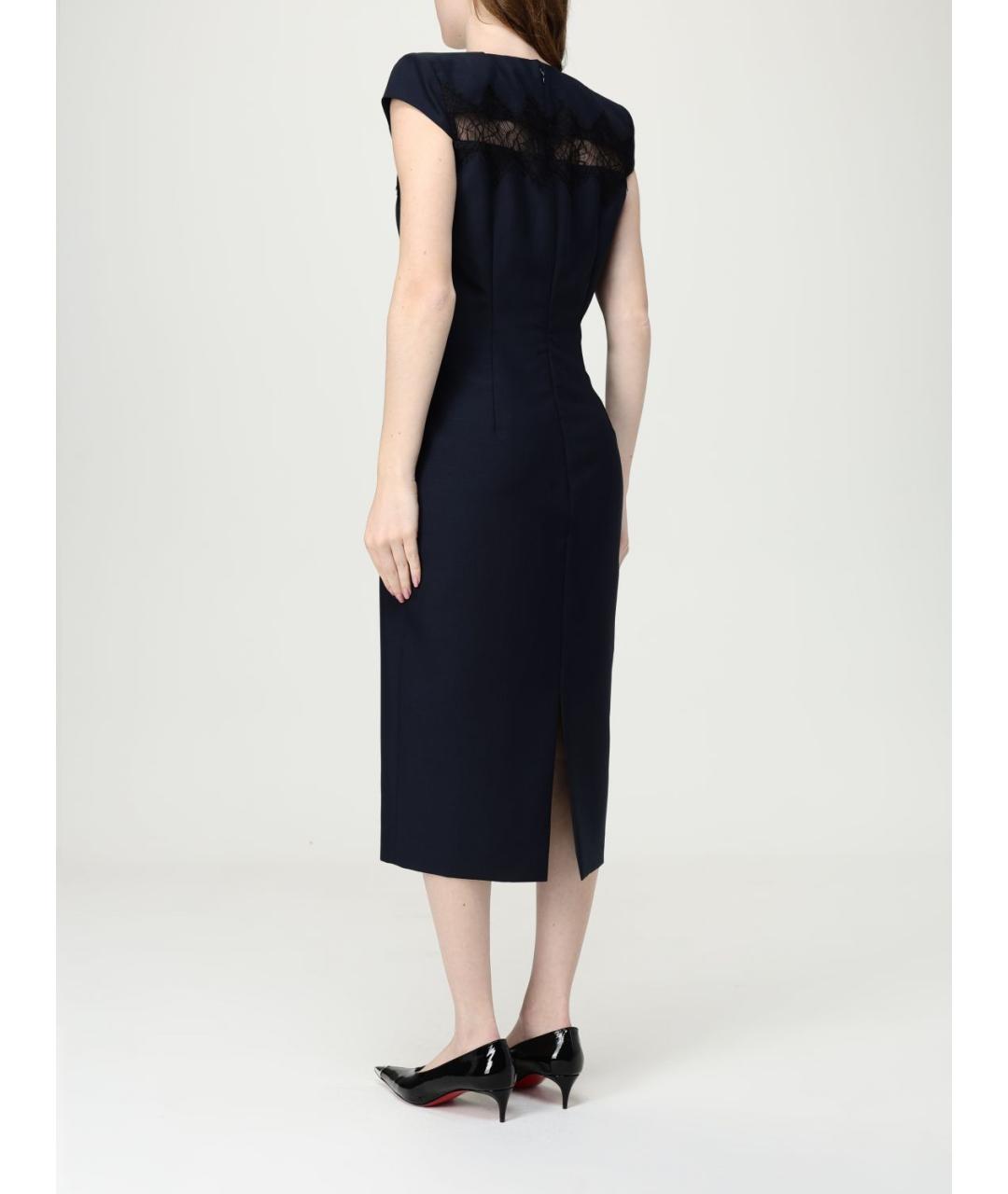 ALEXANDER MCQUEEN Синее повседневное платье, фото 3
