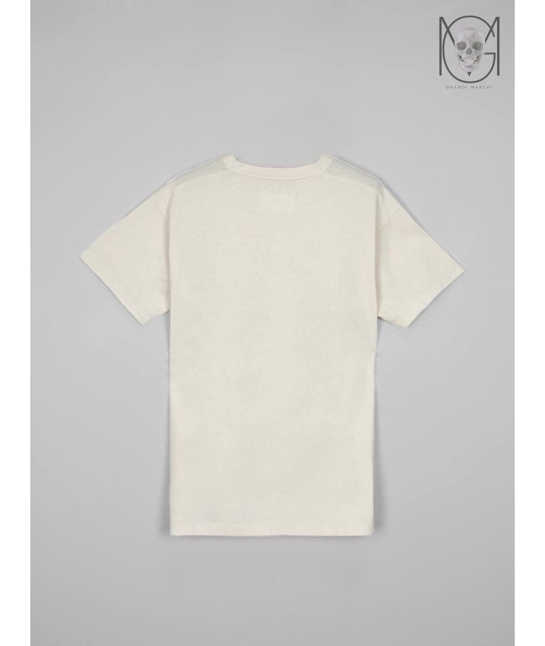 MAISON MARGIELA Бежевая хлопковая футболка, фото 4