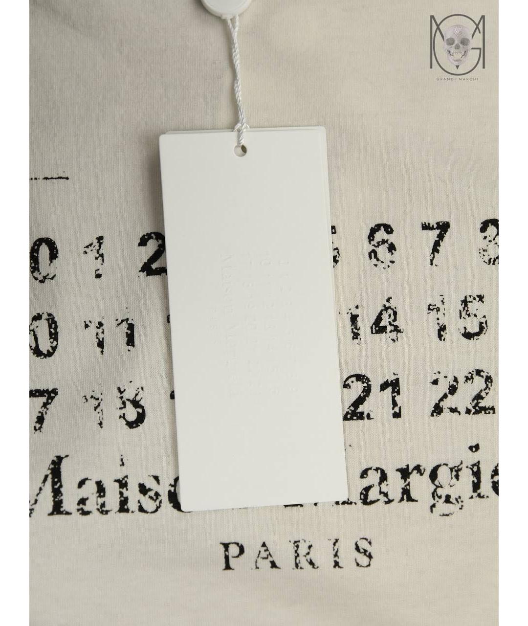 MAISON MARGIELA Бежевая хлопковая футболка, фото 2