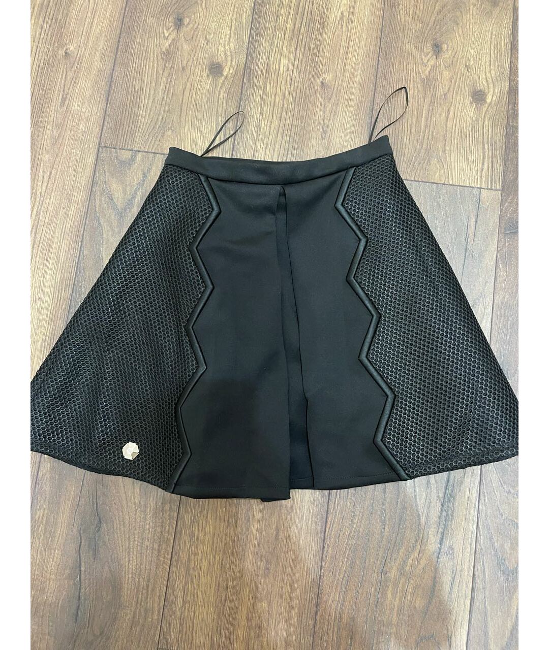 PHILIPP PLEIN Черная полиэстеровая юбка мини, фото 5