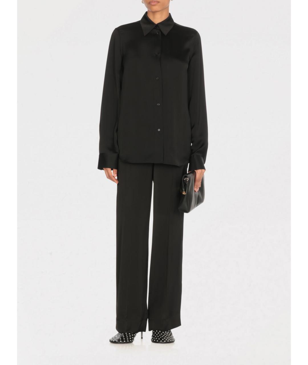 JIL SANDER Черные прямые брюки, фото 3