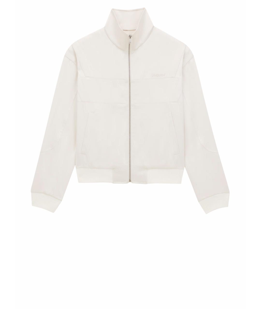 SAINT LAURENT Бежевая ацетатная куртка, фото 1