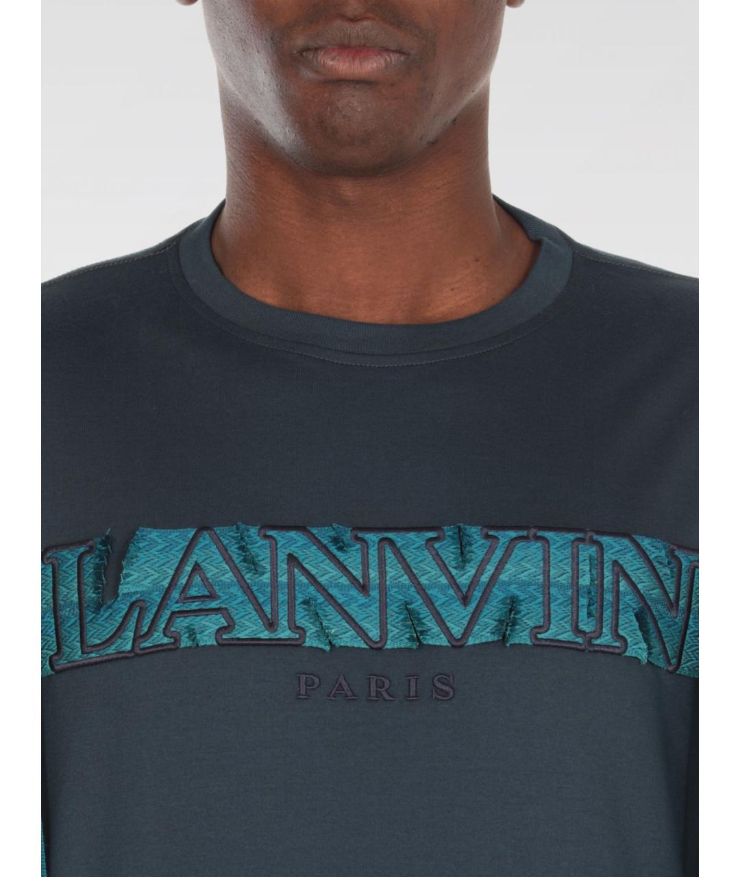 LANVIN Синяя футболка, фото 5