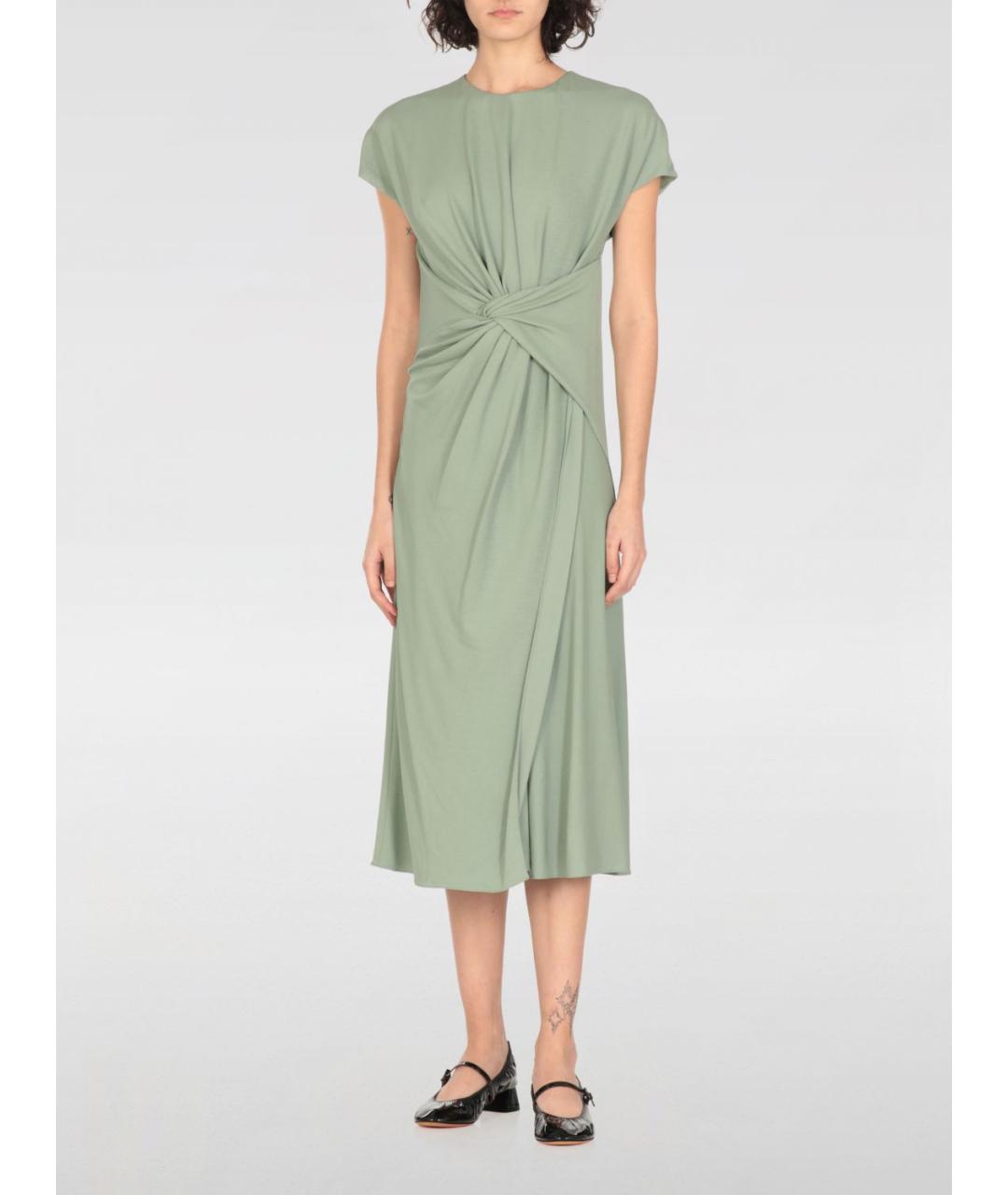 LANVIN Зеленые повседневное платье, фото 2