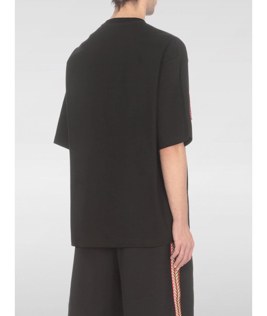 LANVIN Черная хлопковая футболка, фото 3