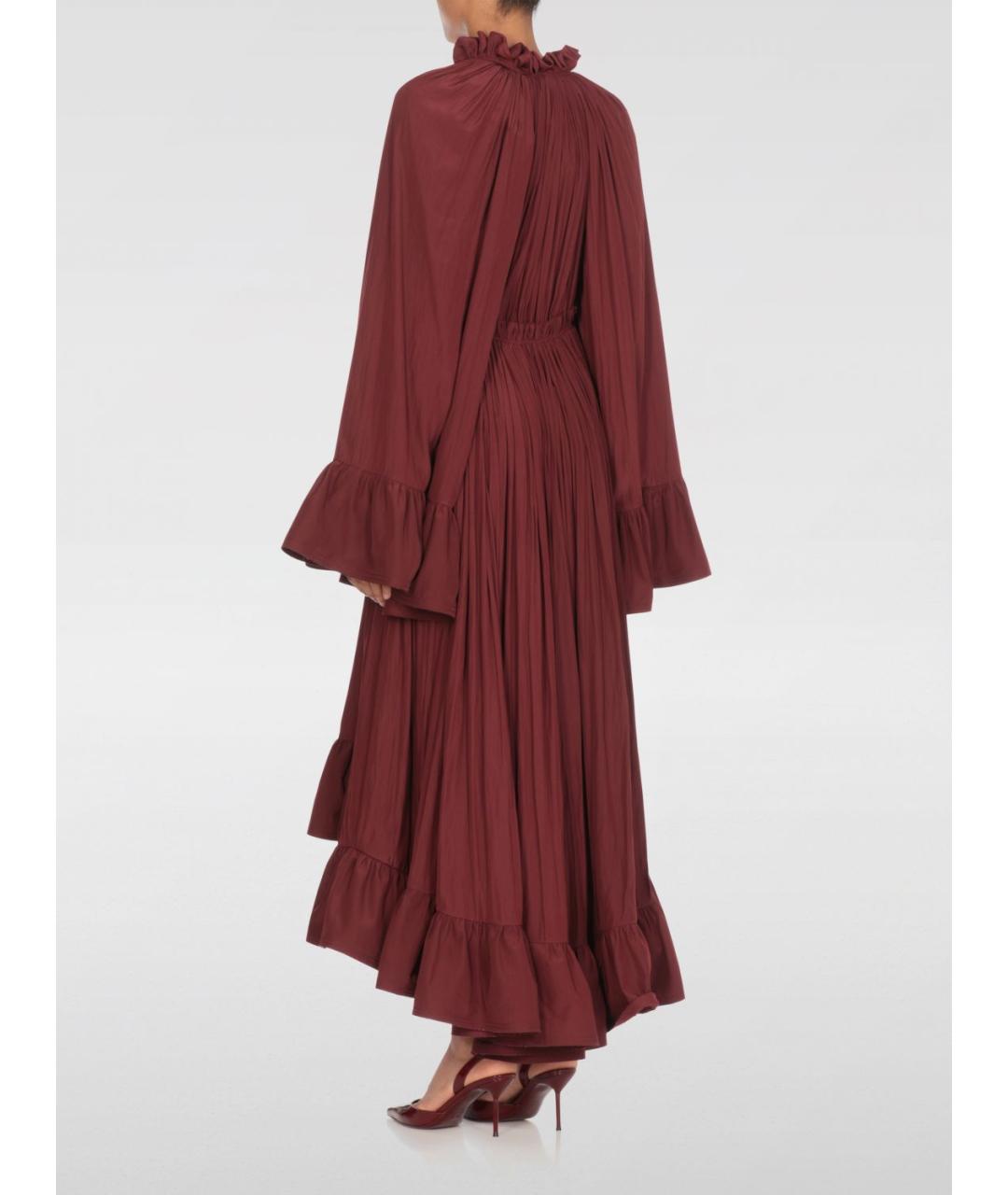 LANVIN Бордовое платье, фото 3