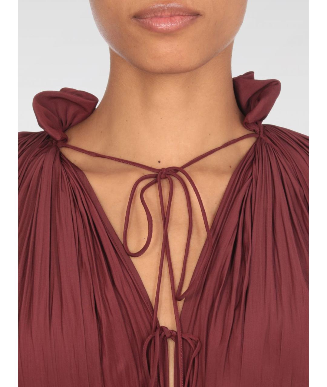 LANVIN Бордовое платье, фото 4