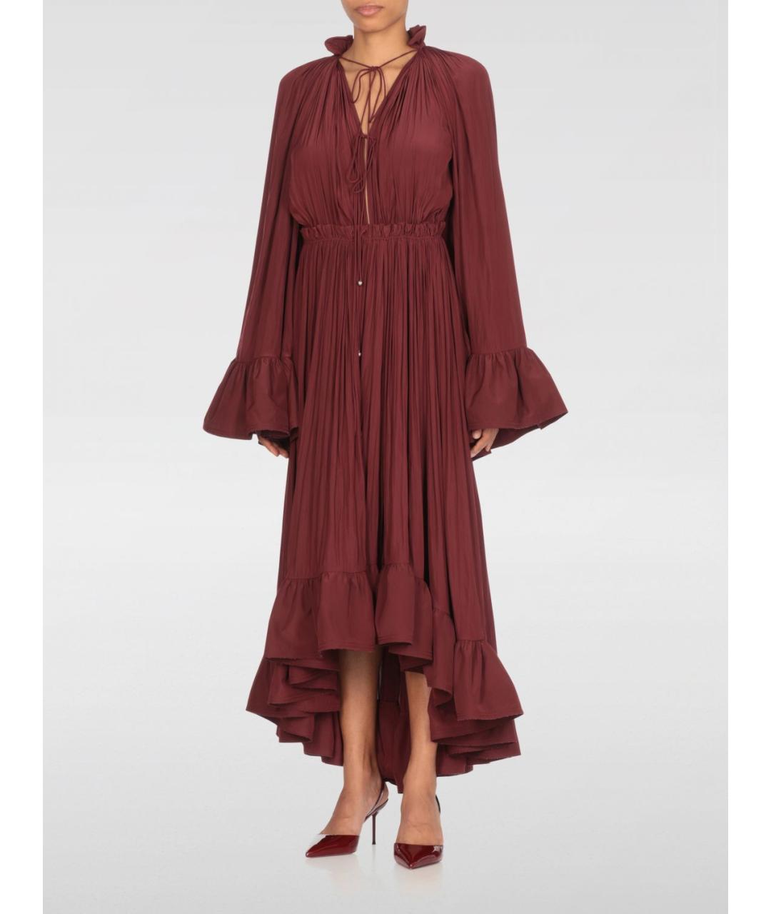 LANVIN Бордовое платье, фото 2