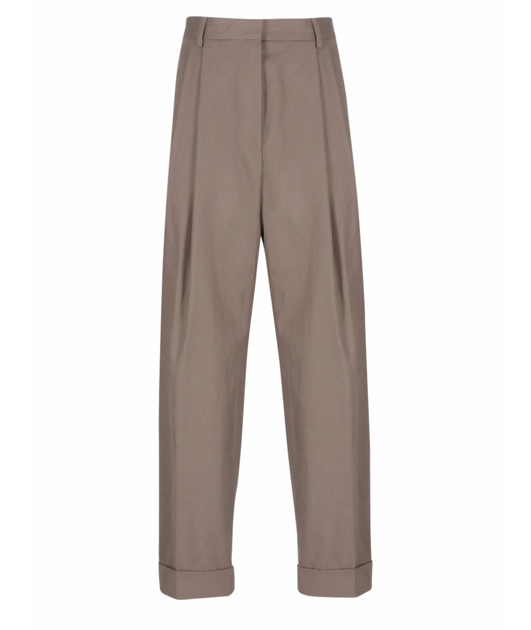 DRIES VAN NOTEN Коричневые прямые брюки, фото 1