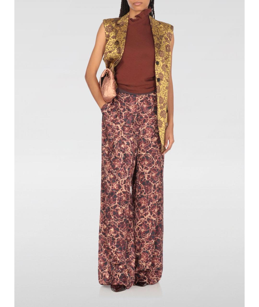 DRIES VAN NOTEN Коричневая майка, фото 3