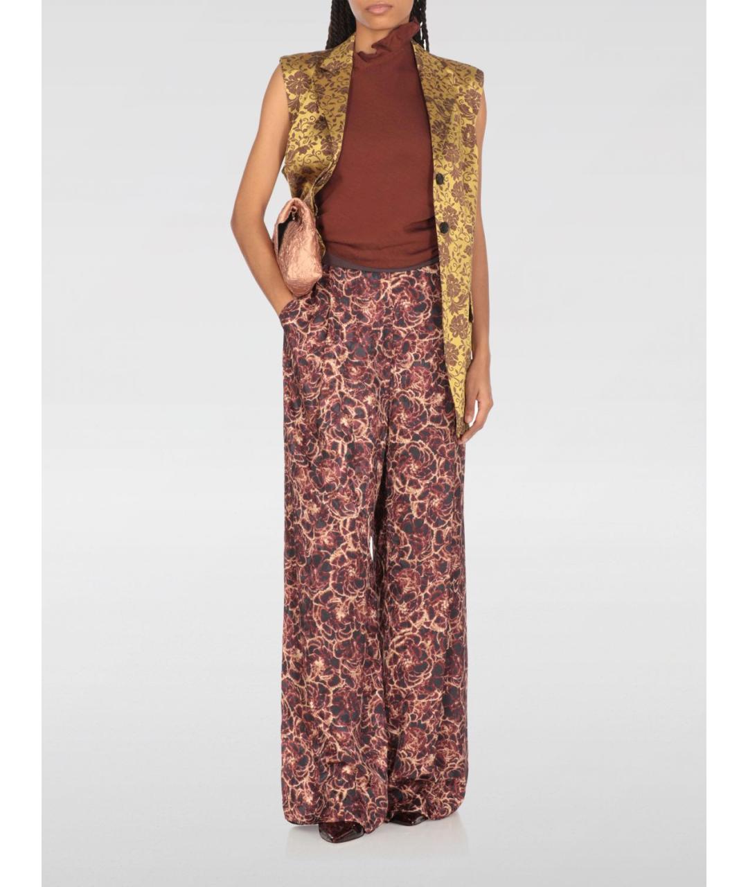 DRIES VAN NOTEN Фиолетовые прямые брюки, фото 3